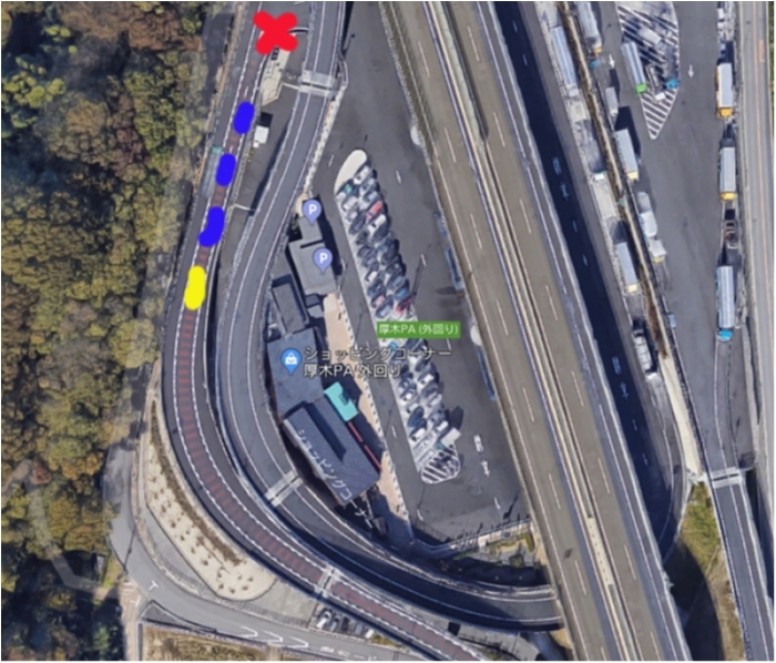 厚木paで追突されそうになった怖っ Unitoro